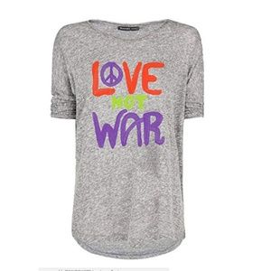 Womens Love Not War Graffiti Dolman Sleeve Tee
